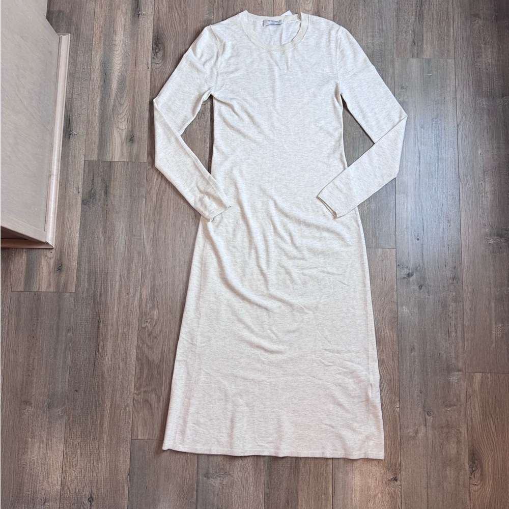 Babaton Cream Knit Dress Long Sleeve